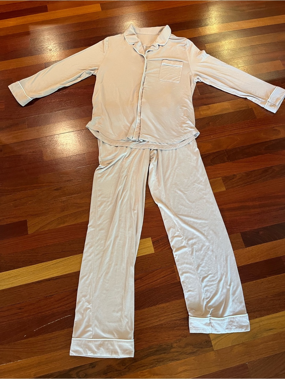 Cozy Earth Pajama Bamboo Stretch Knit Set Sz Small Dusty Rose Color